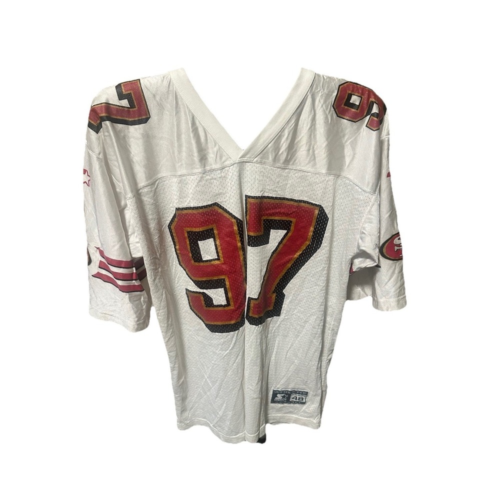 Vintage Bryant Young 97 San Francisco 49ers Jersey Mens Starter Jersey 48/L